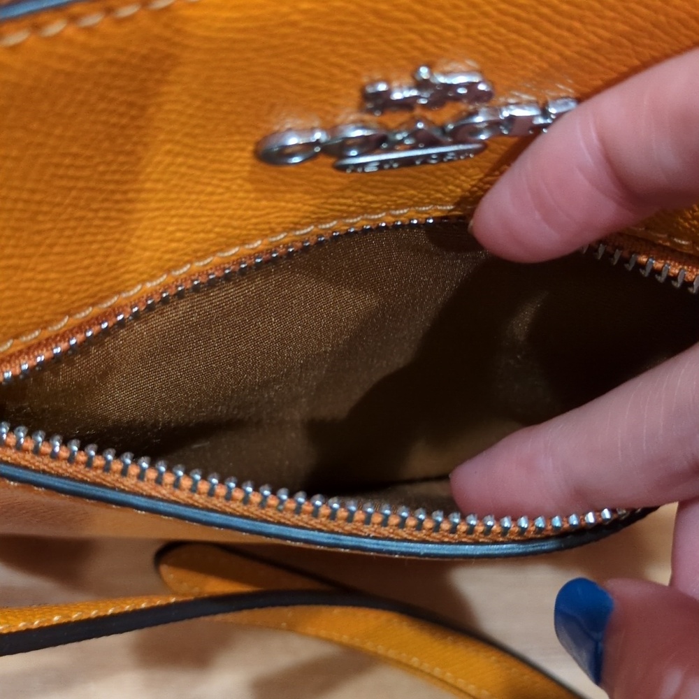 Coach NWOT Papaya Orange Leather Mini Rowan File Crossbody Bag Purse - Picture 12 of 17